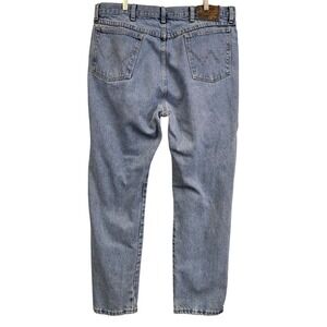 Vintage Wrangler Mens High-Waisted Light Wash Straight-Leg Denim Jeans‎